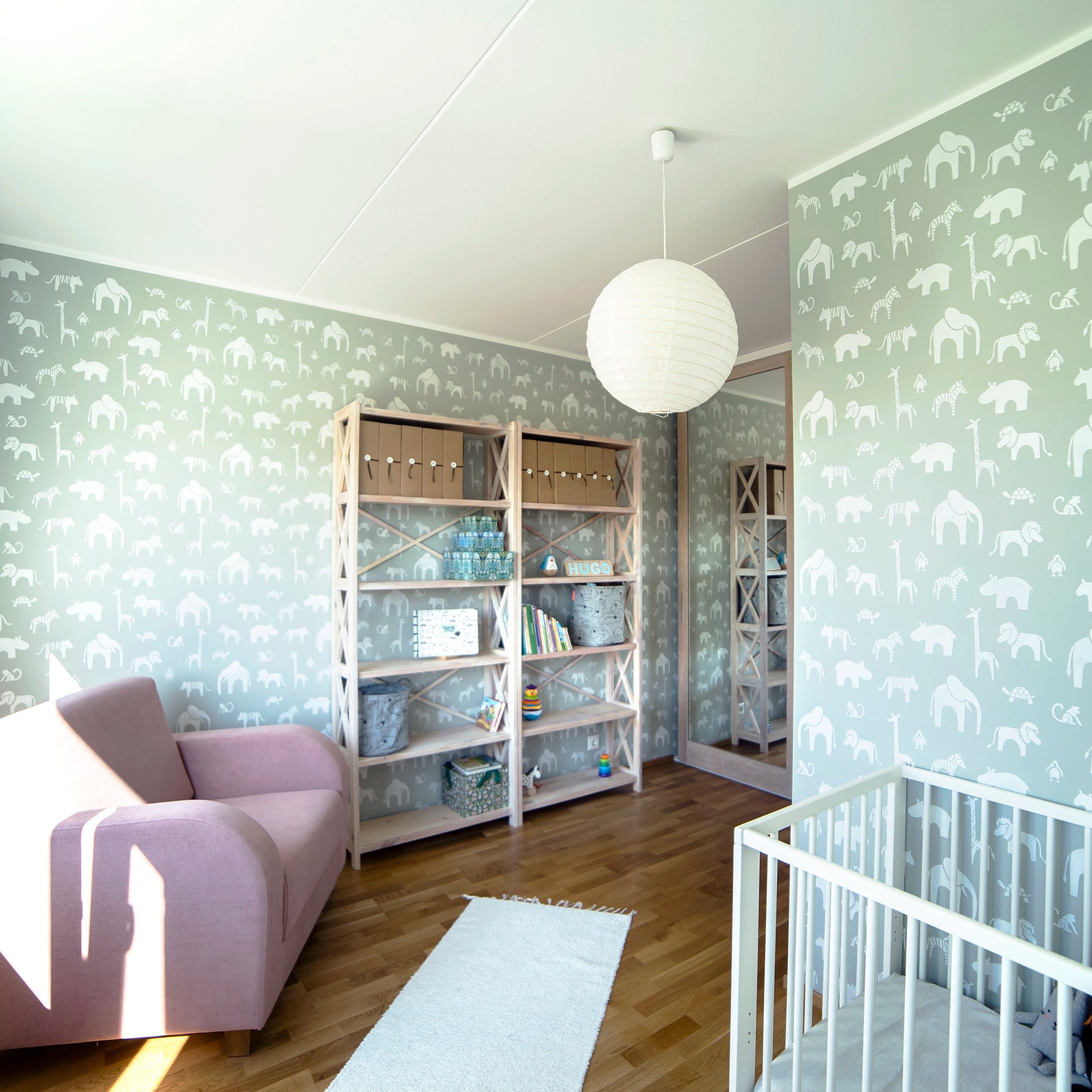 Zoo Stencil for Wall Nursery Wall Stencil Scandinavian Etsy