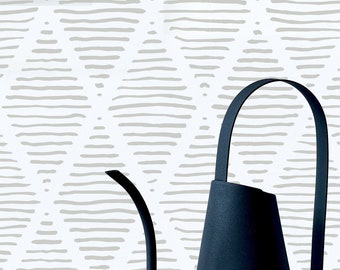 Sketched Lines Wall Stencil 2-Pack, Scandinavian Painting Stencil (14"x35")