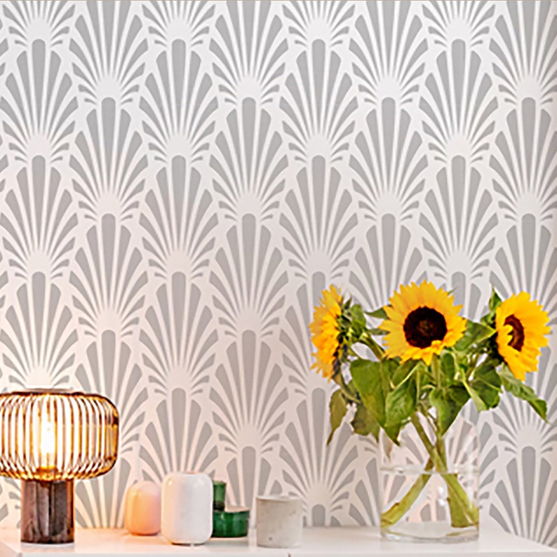 Art Deco Large Wall Stencil Pattern Geometric Wall Stencil - Etsy