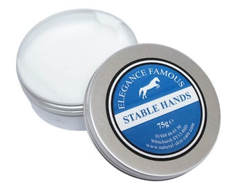 Stable Hands Equestrian Hand Cream. Handmade & packed in the rural British Countryside. Horse Groom Gift Groomer Vegetarian UK GB Equine
