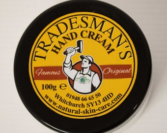 Crema mani per artigiani di Elegance, cura naturale della pelle per lavoratori impegnati e duri, lozione mani per uomini, realizzata a mano nelle campagne della Gran Bretagna, Regno Unito.