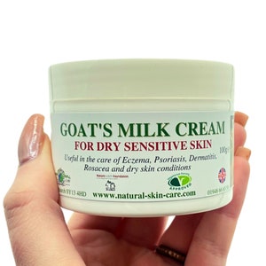 Goat&#39;s Milk Moisturising Cream 100g by Elegance Natural Skin Care Made by Hand Small Family Business Cruelty Free