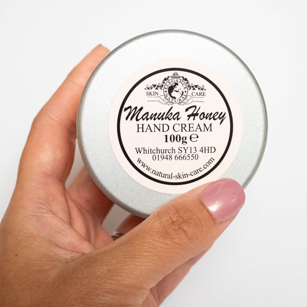 Manuka Honey Hand Cream great for hands and nails. Handmade & packed in the rural British Countryside New Zealand luxury delicate non-greasy