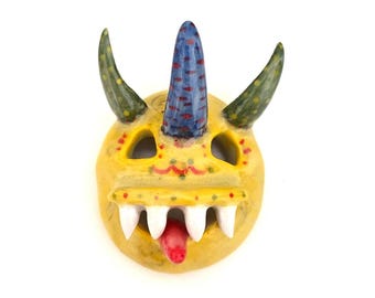 Puerto Rican Vejigante Ceramic Flat Lay