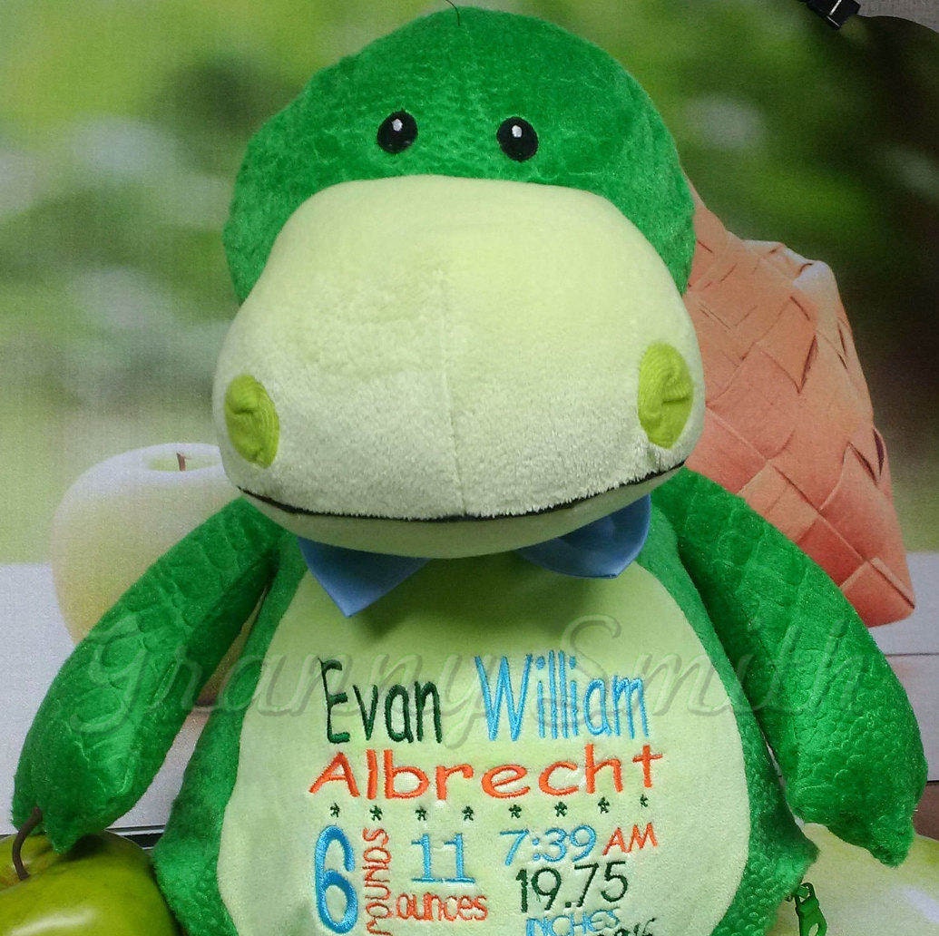 personalized stuffed dinosaur
