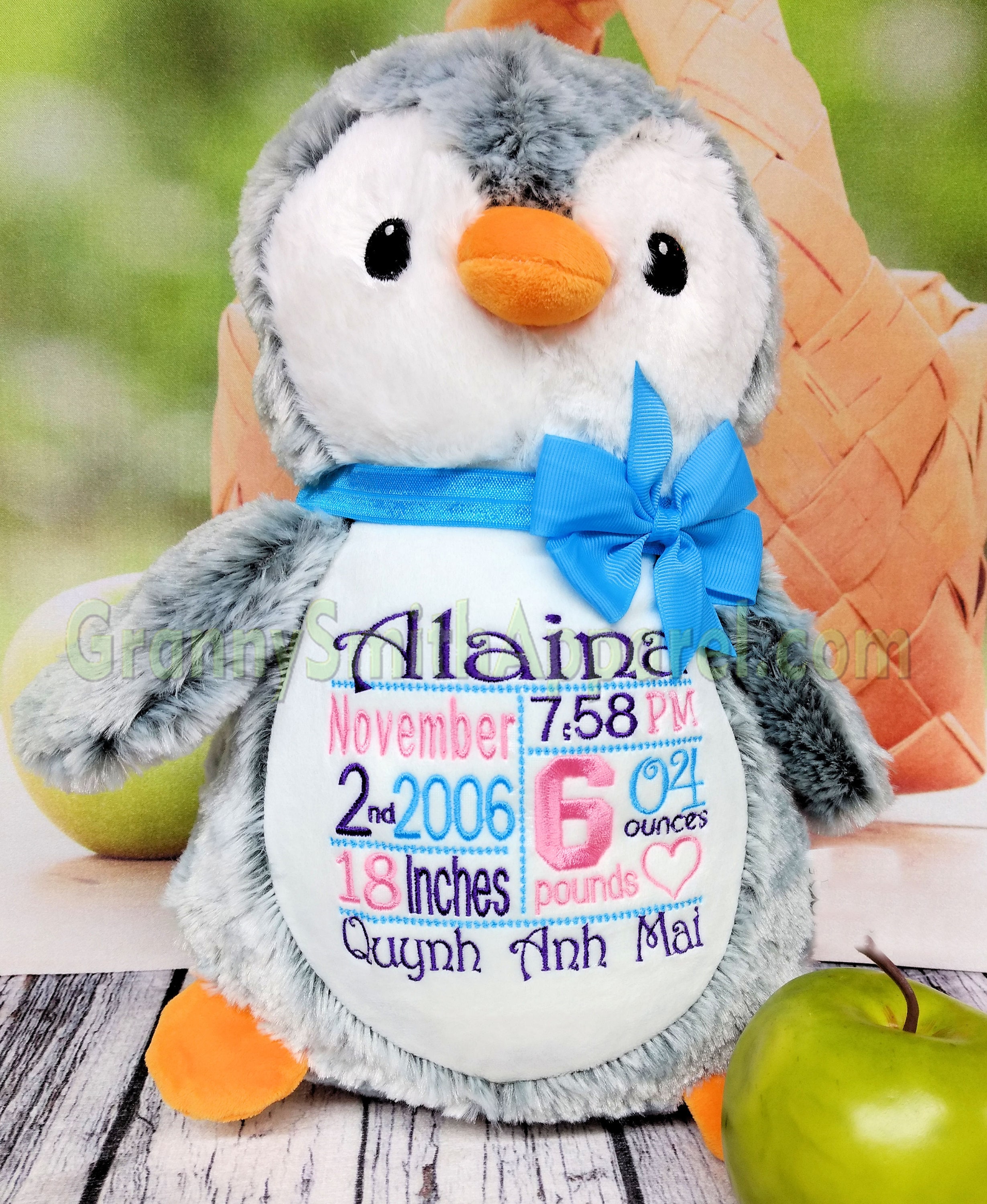 personalized stuffed penguin
