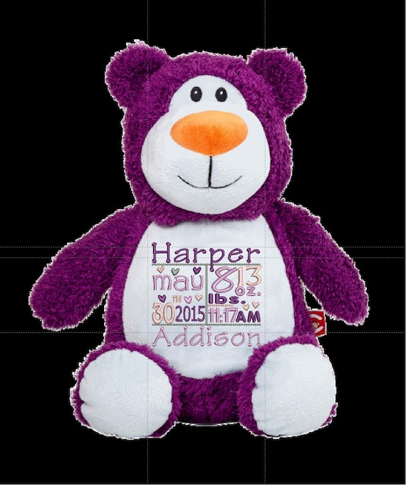 dark purple teddy bear