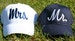 Mr and Mrs matching embroidered Set of 2 baseball caps / hats. Great for honeymoon or destination wedding. Very classy and preppy! 