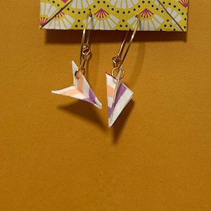 Orecchini con barchetta in origami
