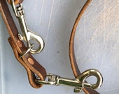 Handmade dual function leather dog lead