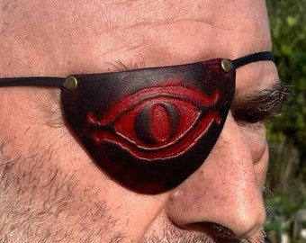 Handmade, Real Leather, Functional Lined Eyepatch 