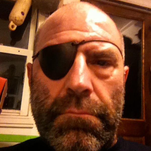 Standard, Functional, Leather Eye Patch, handmade and finished.