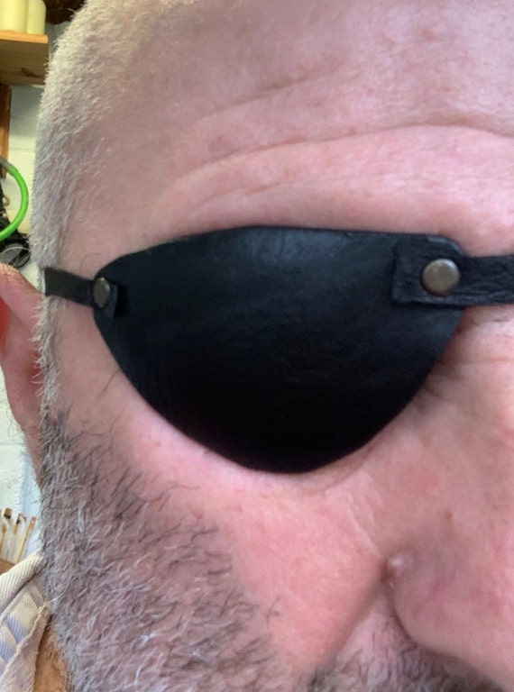 Handmade, Real Leather, Functional Lined Eyepatch 