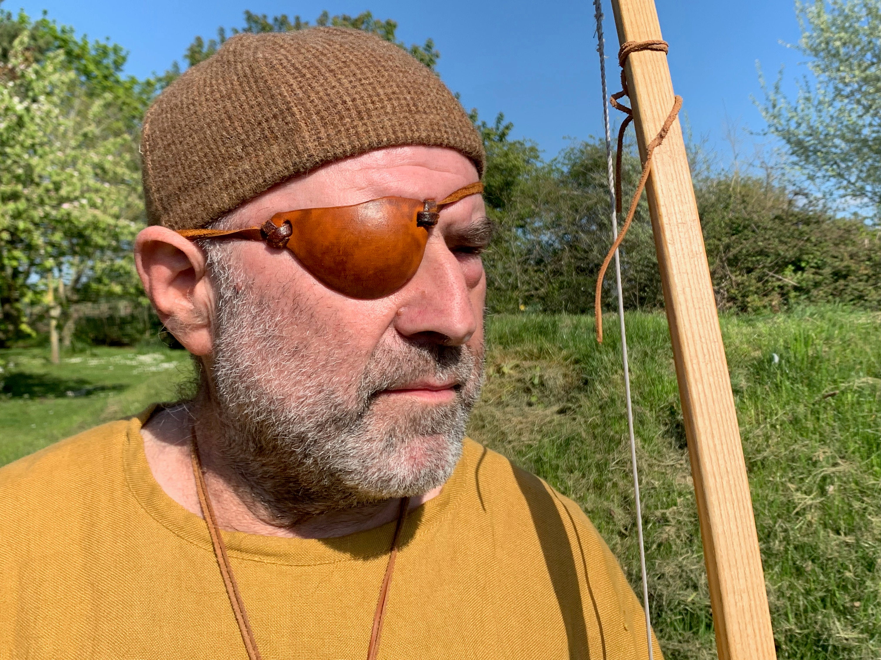 Handmade, Real Leather, Functional Lined Eyepatch 