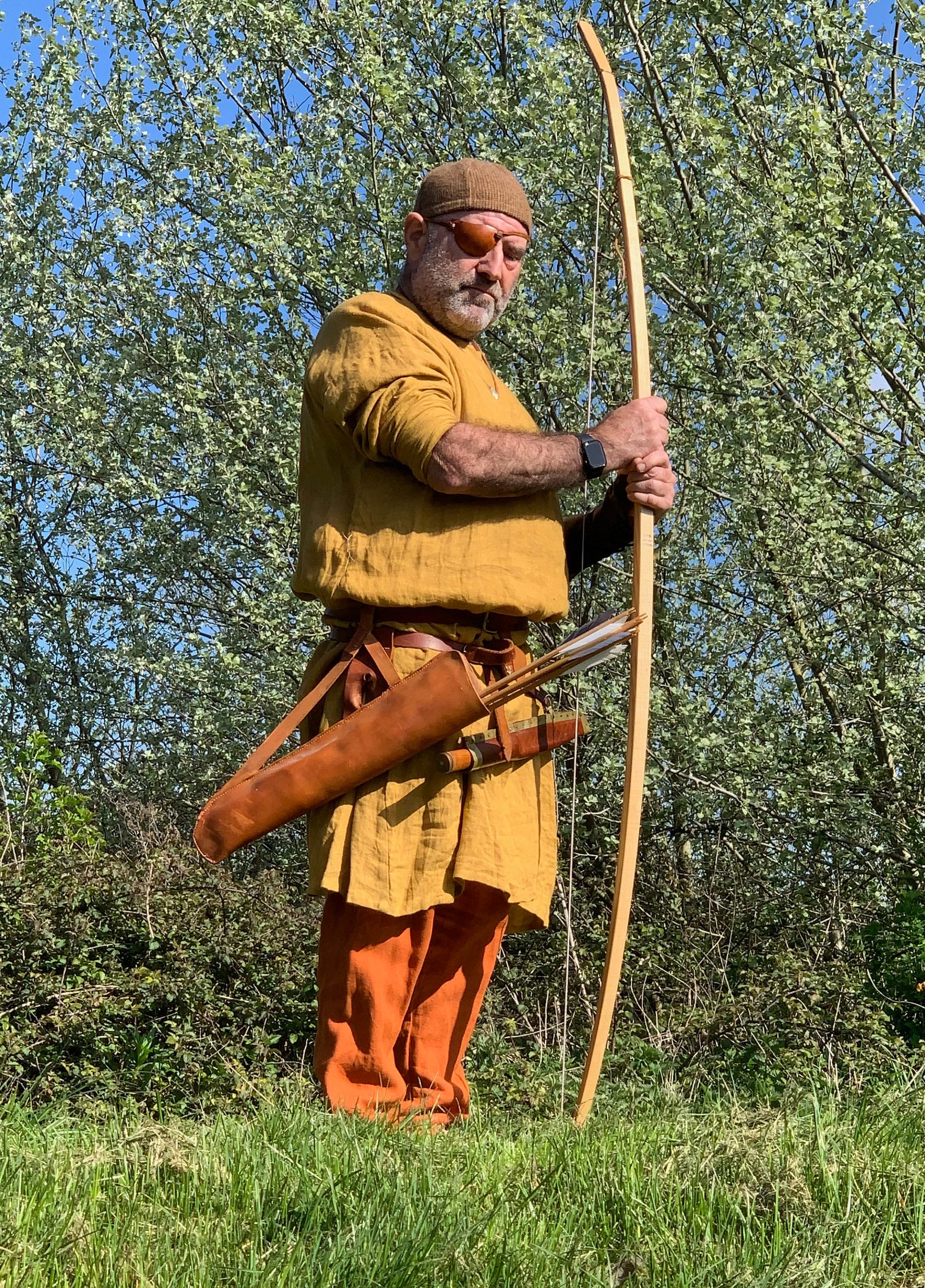Carquois Latéral Rose Fait Main Tir à L'Arc Traditionnel - Taille 17 Ou 21 Pouces