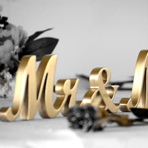 Table Sign For Wedding, Mr and Mrs Sign, EXPRESS SHIPPING- 2-4 business days