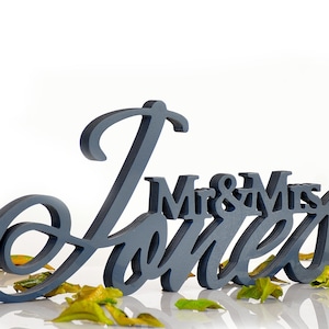 Cartello personalizzato per matrimonio, cognome del signor e della signora, nome della famiglia del signor e della signora, cartello per il tavolo dei vostri cari. Disponibile fai da te, dipinto, glitterato