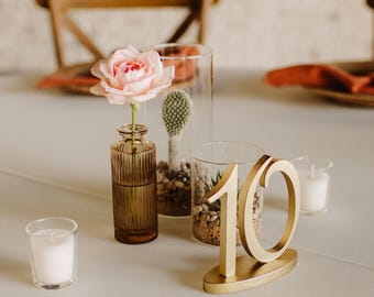 Minimalist Wedding Table Numbers | Freestanding Table Number Set | Modern Reception Decor | Elegant Wedding Signs