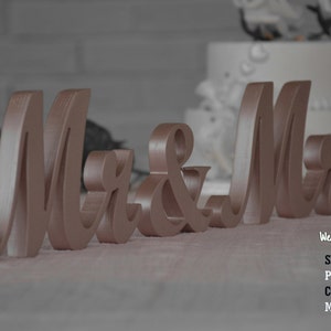MR & MRS Rose Gold, Rose Gold Wedding Decorations, Rose Gold Sign, Rose Gold Centerpieces, Rose Gold