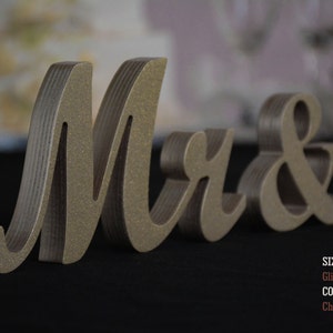 Mr and Mrs Wedding Sign Mr and Mrs Letters image 1