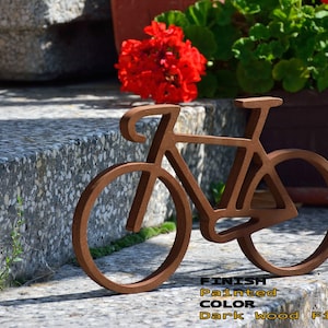 Wooden Bicycle Home Décor Sign - perfect decoration for your home. Bicycle decoration, bicycle wall decor.  Freestanding bicycle sign.