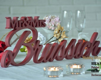 Personalized With Your Last Name, Mr & Mrs Family Name, Mr and Mrs Sign