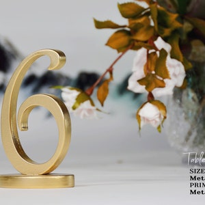 Wedding Table Numbers, Gold Table Numbers, Silver Table Numbers, EXPRESS SHIPPING 2-4 business days image 1