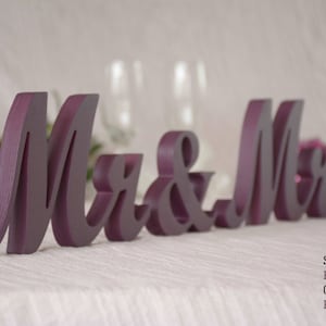 Plum Wedding Decorations, Plum Sign, Plum Centerpieces, Plum, MR & MRS Plum