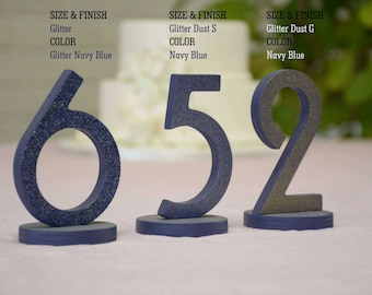Navy Blue Table Numbers for Wedding, Navy Blue Wooden Table Numbers, Navy Blue Wedding Decorations, Navy Blue Wedding