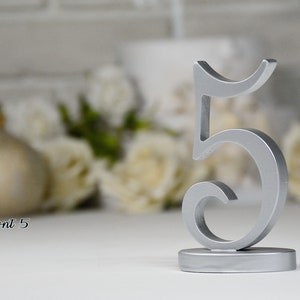 Numeri da tavolo in argento, numeri da tavolo in argento glitterato, numeri in argento glitterato, numeri in argento per matrimonio