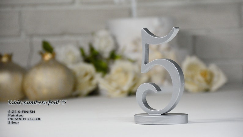 Wedding Table Numbers, Gold Table Numbers, Silver Table Numbers, EXPRESS SHIPPING 2-4 business days image 2