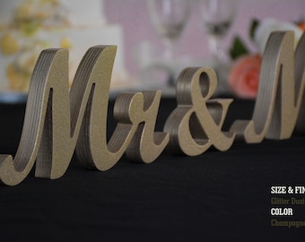 Mr and Mrs Wedding Sign- Mr and Mrs Letters- Wedding Sign Mr & Mrs