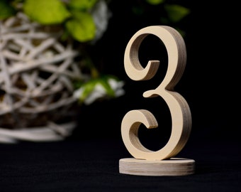 Rustic Table Numbers,  Modern Table Number, Table Numbers Diy,  Wedding Table Number,  Wooden Table Numbers, TNF5-140-NOT PAINTED