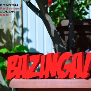 Panneau en bois BAZINGA, signe de la théorie du Big Bang, décoration de la maison, signe drôle.