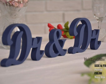 Dr & Dr,  Sweet Heart Table Sign Dr and Mrs, Freestanding Mr and Dr sign, Sweetheart table, Reception, Bridal Decoration