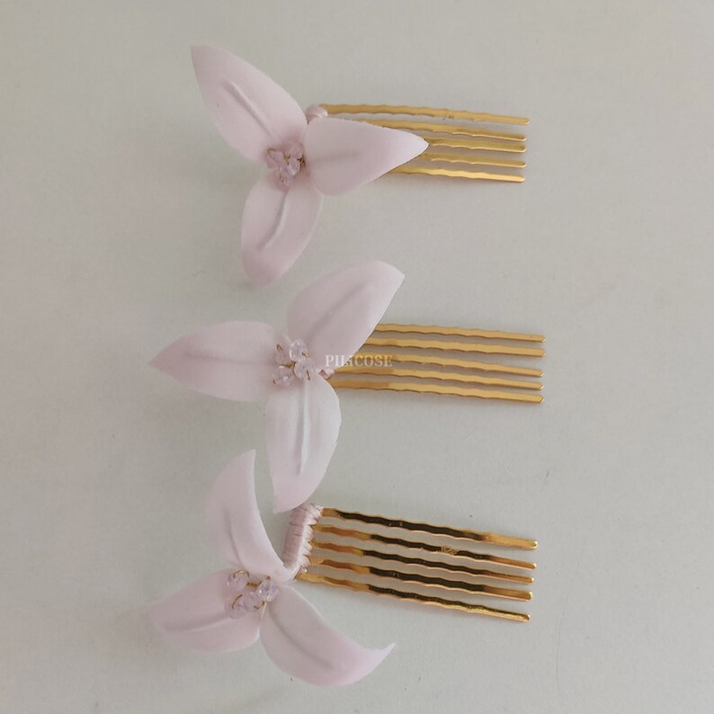 Bridal Hair Pin Blush Pink Silk Flower Hair Pin Wedding Etsy