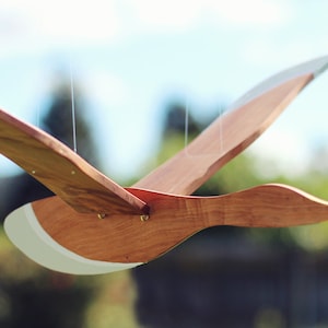 Wooden Flying Bird Mobile