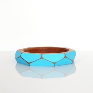 Geometric Wooden Bangle Small image 2