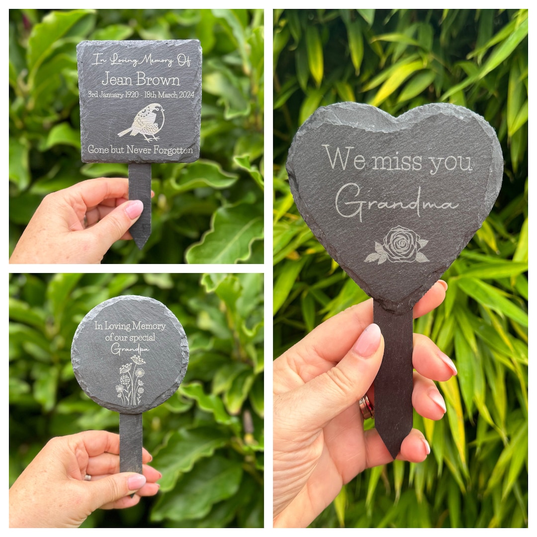 MEMORIAL GARDEN PLAQUE - Grave Marker - Birthday Memorial - Christmas Decoration - Etsy UK