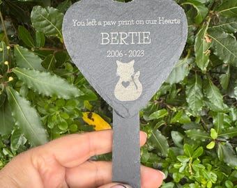 PET MEMORIAL GARDEN Plaque - Grave Marker - Dog Cat Loss - for Garden