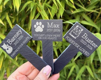 CUSTOM PET MEMORIAL Slate - Engraved Grave Marker
