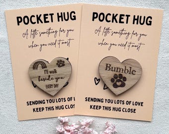 PERSONALISED PET POCKET Hug - Memorial Loss Gift