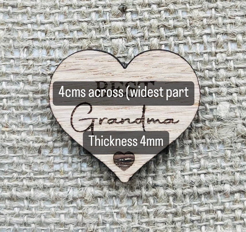 NAN POCKET HUG Heart Shaped Nanny Gift Oak 4cm Etsy UK