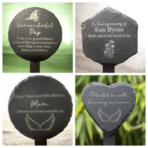 Examples of different shapes and text layout on the slates