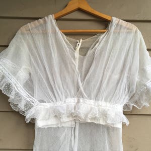 Antique Edwardian Maxi Dress Sheer Cotton Gauze Netting Extra - Etsy