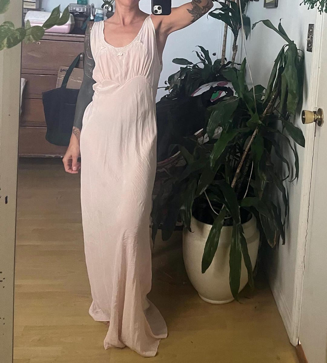 Vintage 2006 Silk Bias Cut Dress S M