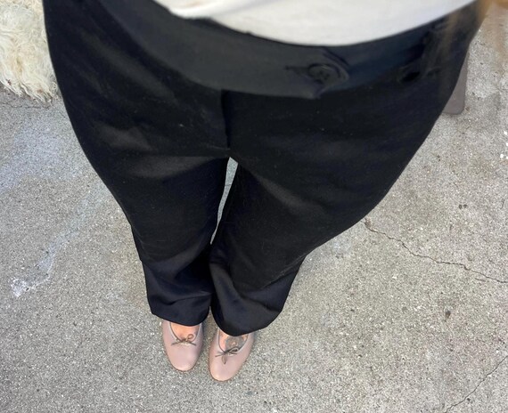 XS 90s Boot Cut Pants Black BCBG Max Azria USA 23 24 25 26 High Waist Stretch Stretchy 1990s Y2k Dress Pants Trousers 0 2 Kick Flare Flares