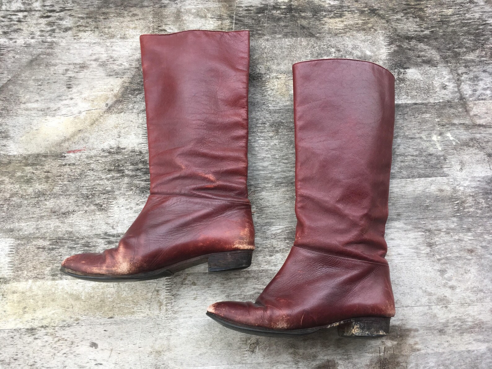 leather riding boots size 8.5
