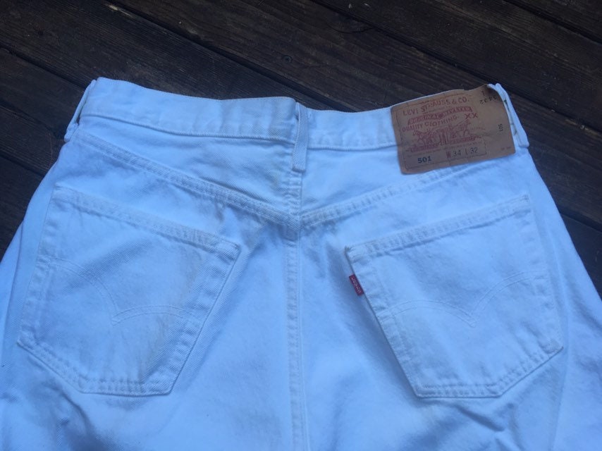32x32 Levis 501 Jeans USA White 501s 32 31 33 34 501 Vintage White
