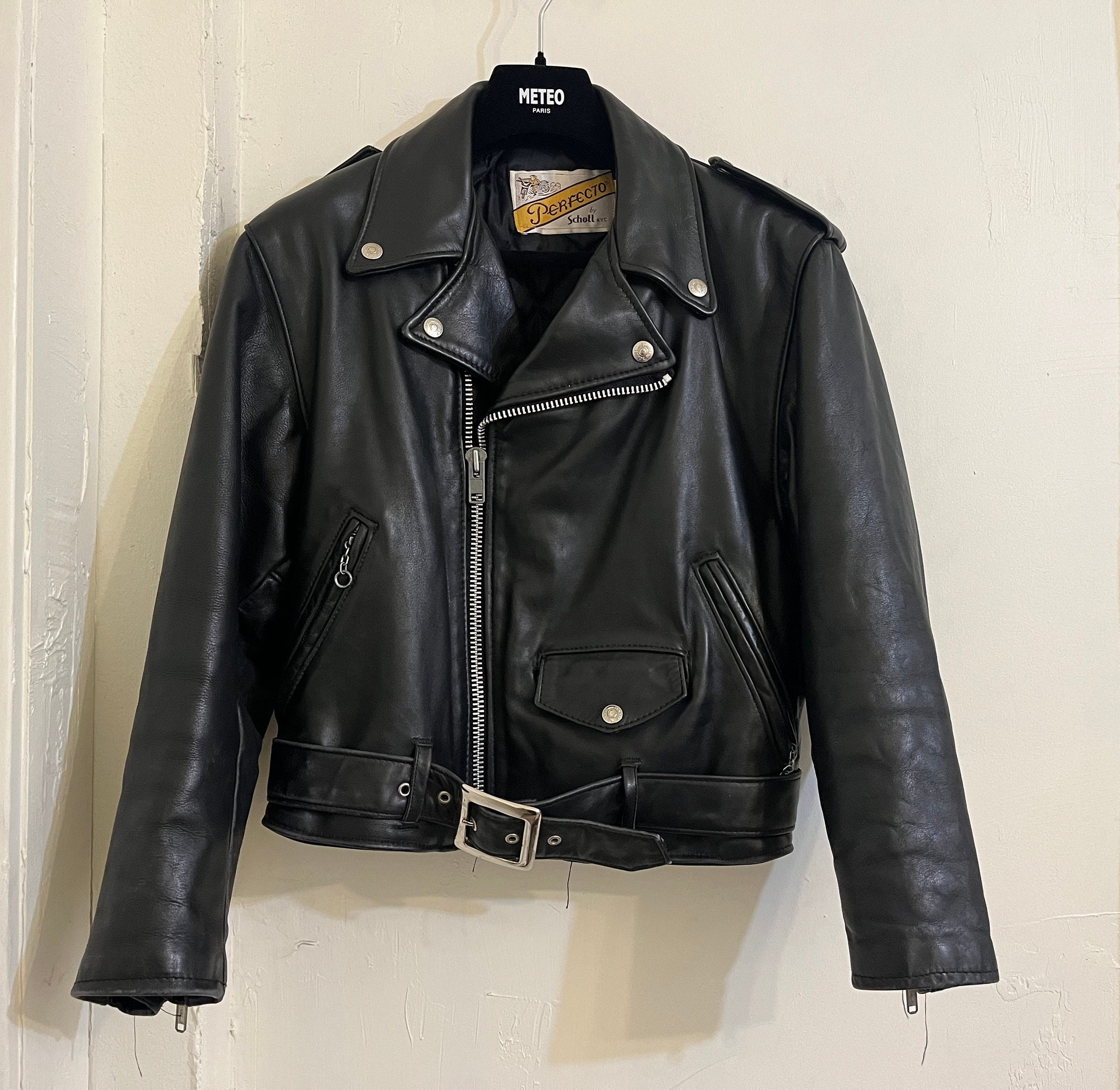Schott Leather Jacket Perfecto 44 - Etsy Schott Leather Jacket Perfecto 44 - Etsy